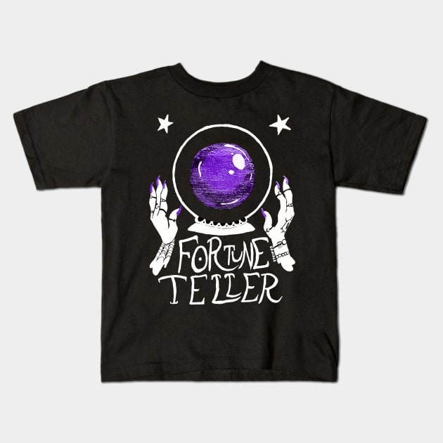 Fortune Teller Sign Kids T-Shirt by Jan Grackle